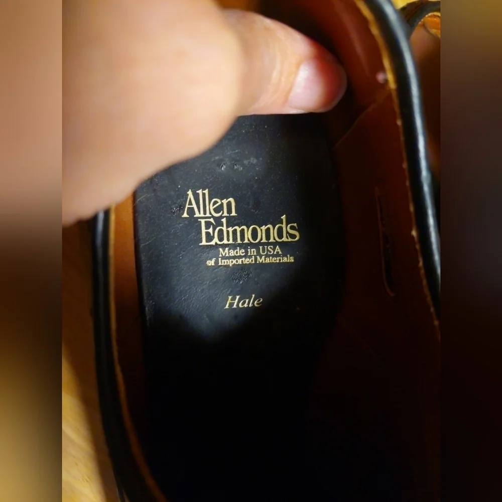 Allen Edmonds Hale Cap Toe Lace Up Oxfords Dress Shoes Burnished Burgundy 9B